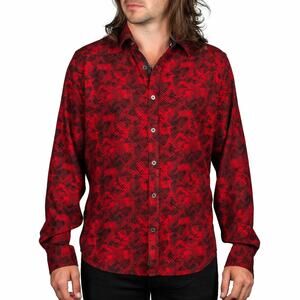 Wornstar Men 3XL Diablero Rocknrolla Collection Long Sleeve Button Down Shirt